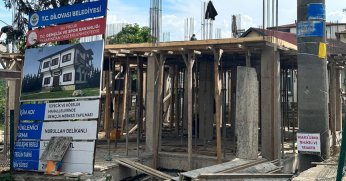 Tepecik Mahalle Konağı hızla yükseliyor