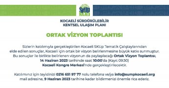 SKUP Ortak Vizyon Toplantısı yapılacak