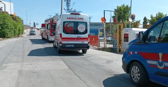 Kauçuk fabrikasında yangın çıktı, işçiler müdahale etti