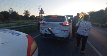 D-100’de 3 araç kaza yaptı, kilometrelerce araç kuyruğu oluştu: 2 yaralı