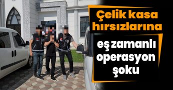 Çelik kasa hırsızlarına eş zamanlı operasyon şoku