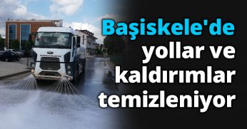 Başiskele'de yollar ve kaldırımlar temizleniyor