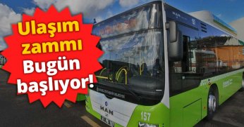 Kocaeli'de ulaşım zammı bugün başlıyor!