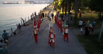 Yarımca Sahili'nde mehteran gösterisi