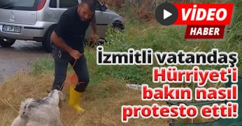 İzmitli vatandaş Hürriyet'i bakın nasıl protesto etti!