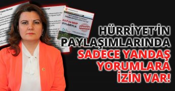 HÜRRİYET’İN PAYLAŞIMLARINDA SADECE YANDAŞ YORUMLARA İZİN VAR!