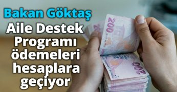 Bakan Göktaş: Aile Destek Programı ödemeleri hesaplara geçiyor