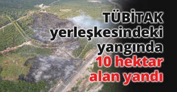 TÜBİTAK yerleşkesindeki yangında 10 hektar alan yandı