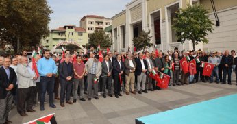 Körfez’de, Gazze’ye destek mitingi düzenlendi