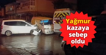 Yağmur kazaya sebep oldu