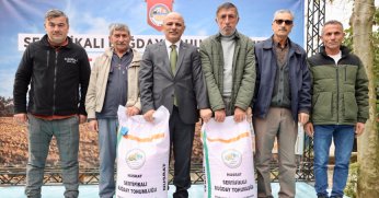Körfez’de 400 çiftçiye 40 ton buğday tohumu desteği