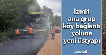 İzmit ana grup köy bağlantı yoluna yeni üstyapı