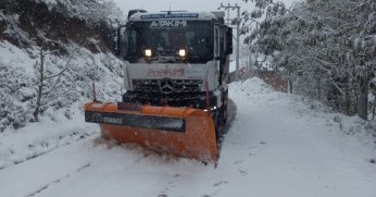 Büyükşehir A Takımı ekiplerinin kar mesaisi