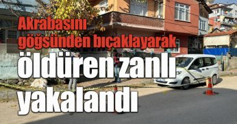 Akrabasını göğsünden bıçaklayarak öldüren zanlı yakalandı