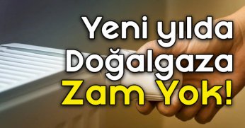 Yeni yılda doğalgaza zam yok!