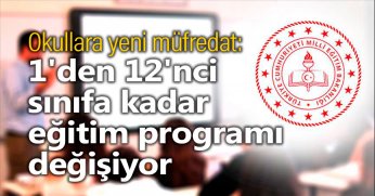 1'den 12'nci sınıfa kadar eğitim programı değişiyor