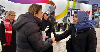 Merttürk, fabrika işçilerini mesailerine uğurladı