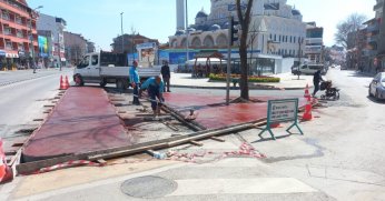 Paşa Cami önünde kavşak düzenlemesi