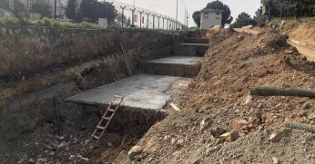 Sezai Karakoç yaya üstgeçidinin yapımına başlandı