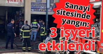 Sanayi sitesinde yangın: 3 işyeri etkilendi
