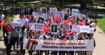 GTÜ Öğrencileri, Filistin'e destek için oturma eylemi düzenlediler