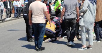 Yolun karşısına geçmek isteyen kadına otomobil çarptı