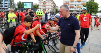 Kocaeli’de pedallar ‘Barış’ için çevrildi