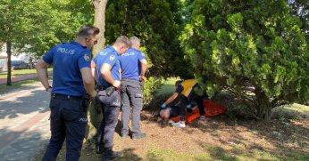 Alkolden ayakta duramadı, 'Tansiyonum var' dedi