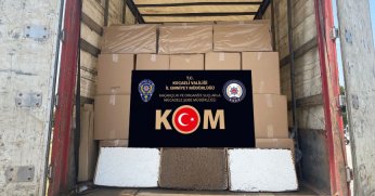 TEM otoyolunda 1 milyon 540 bin içi dolu makaron ele geçirildi