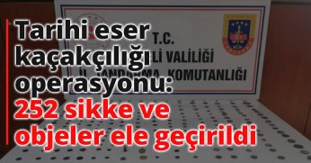 Tarihi eser kaçakçılığı operasyonu: 252 sikke ve objeler ele geçirildi