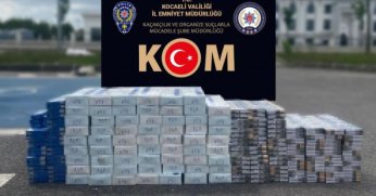 TEM Otoyolu'nda bir araçta bin 430 paket gümrük kaçağı sigara ele geçirildi