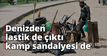Denizden lastik de çıktı kamp sandalyesi de