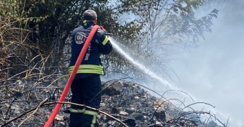 Otluk alanda korkutan yangın