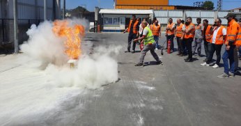 Büyükşehir İtfaiyesi’nden MEPAR Nakliyat’a eğitim