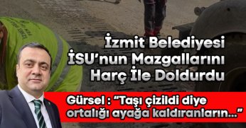 İzmit Belediyesi İSU’nun Mazgallarını Harç İle Doldurdu