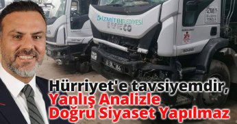 Şakar: “Hürriyet'e tavsiyemdir, Yanlış Analizle Doğru Siyaset Yapılmaz”