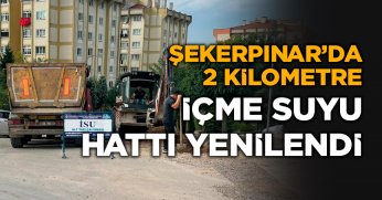 ŞEKERPINAR’DA 2 KİLOMETRE İÇME SUYU HATTI YENİLENDİ