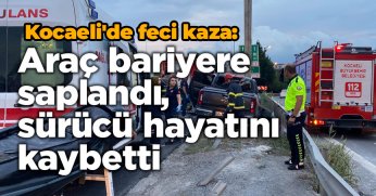 Araç bariyere saplandı, sürücü hayatını kaybetti