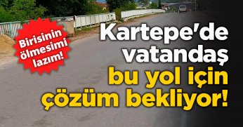 Kartepe'de vatandaş bu yol için çözüm bekliyor!
