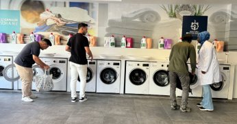 Öğrencilerin çamaşır yıkama derdine son