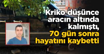 Kriko düşünce aracın altında kalmıştı, 70 gün sonra hayatını kaybetti