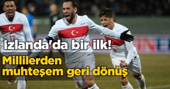 İzlanda'da bir ilk! Millilerden muhteşem geri dönüş