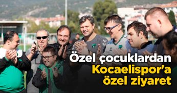 Özel çocuklardan Kocaelispor'a özel ziyaret