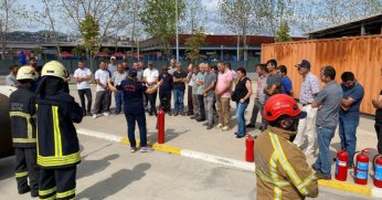 Yahya Kaptan site yönetimine İtfaiyeden eğitim