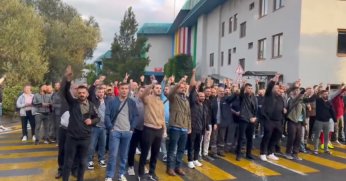 İşçilerden çatal kaşıklı eylem