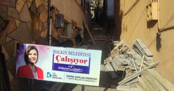 Fatih Mahallesinde merdivenleri yeniledi