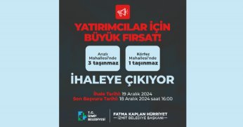 4 Taşınmaz İhaleye Çıkıyor