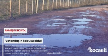 Akmeşe eski yol vatandaşın kabusu oldu