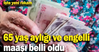 65 yaş aylığı ve engelli maaşları belli oldu!
