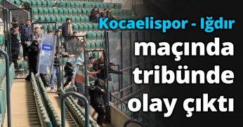 Kocaelispor - Iğdır maçında tribünde olay çıktı
